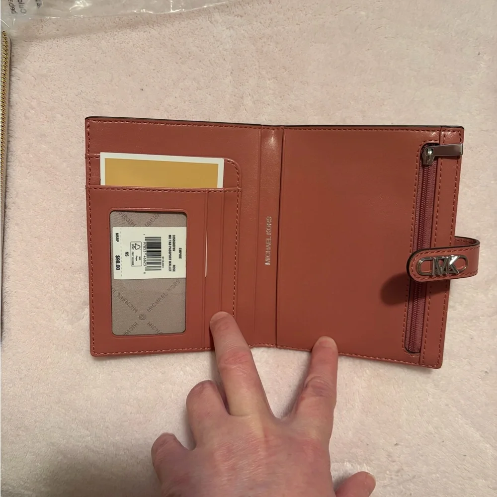NWT Michael Kors Raspberry Pink Passport Wallet. - Picture 3 of 3